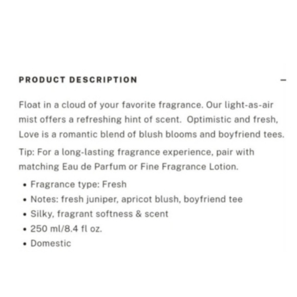 Victoria's Secret First Love Fine Fragrance Mist 8.4 Fl Oz - Picture 3 of 4